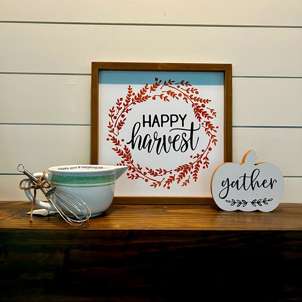 NWT Fall Decor Bundle - Pumpkin Spice. Harvest. Gather.